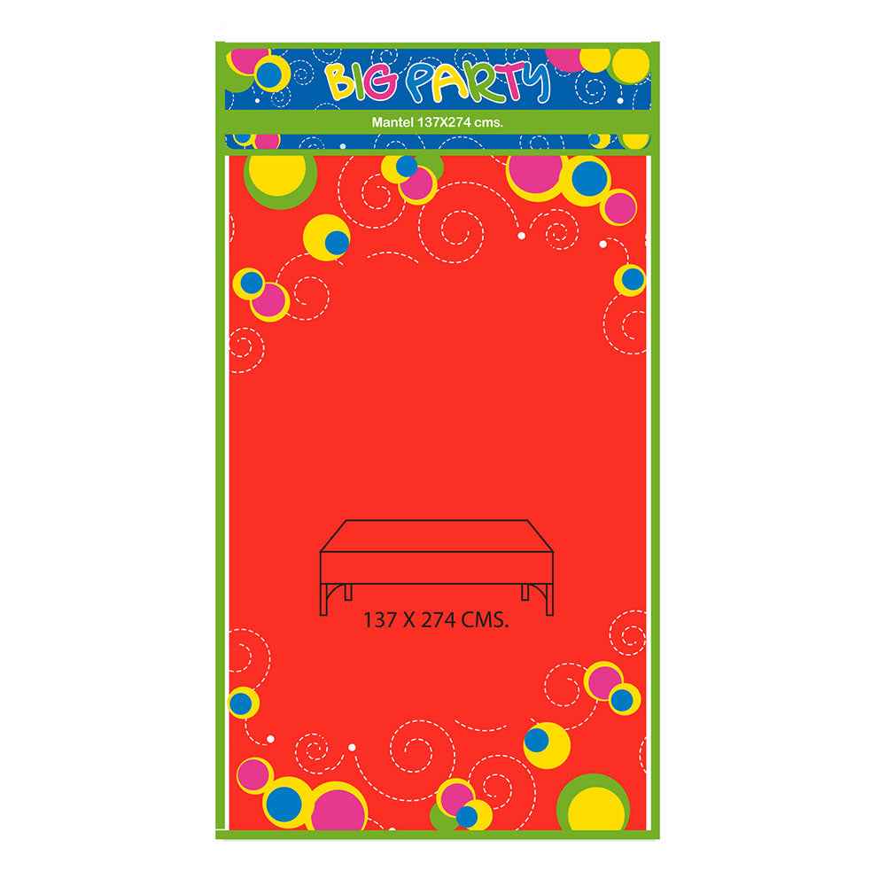Mantel Rojo 137x274 cm Big Party | Big Party